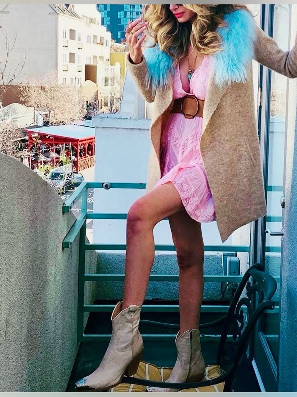 Free People Brayden Western Zip Heeled Ankle Boots with Silver Toe Cap